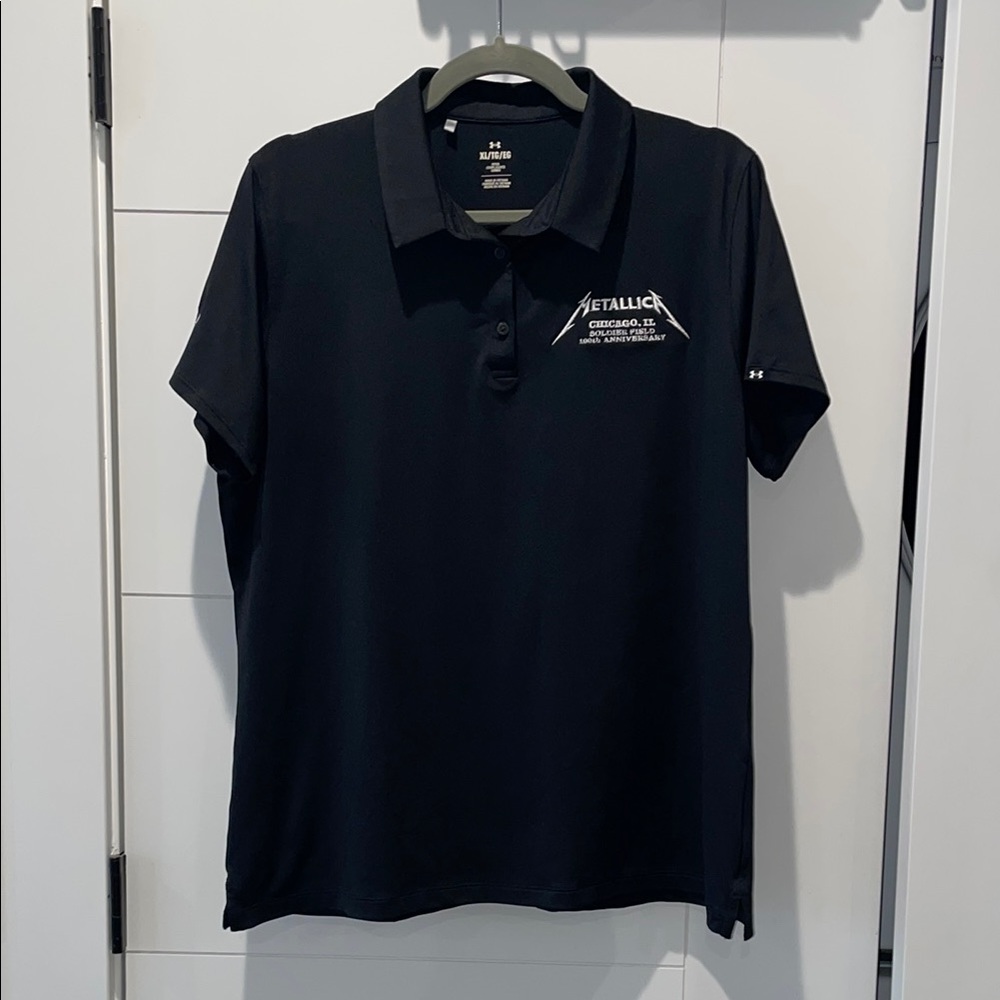 Exclusive Tour Merch Metallica Under Armour Black Polo Shirt